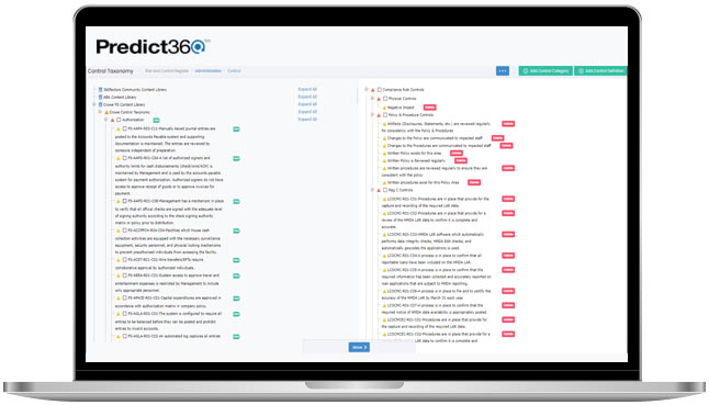 Predict360 Risk Control Self Assessment (RCSA) Software