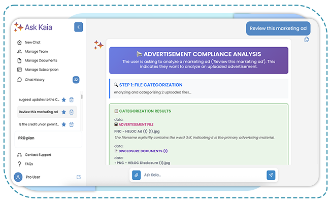 Ask Kaia – Your AI Compliance Expert
