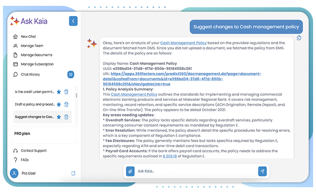 Ask Kaia – Your AI Compliance Expert